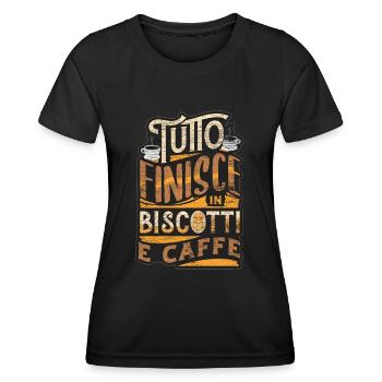 Italienisch Italien - Frauen Funktions-T-Shirt - Schwarz - Vorne - AI Model Female 172 light (172cm)