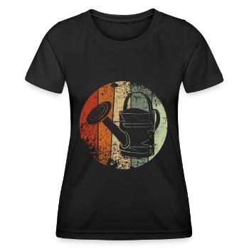 Arrosage vintage jardin jardin jardin jardin - T-shirt sport Femme - noir - Devant - AI Model Female 172 light (172cm)