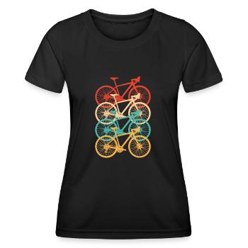 Rennrad - Frauen Funktions-T-Shirt - Schwarz - Vorne - AI Model Female 172 light (172cm)