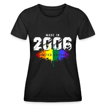 2006 Geburtstag Homosexuell LGBT - Frauen Funktions-T-Shirt - Schwarz - Vorne - AI Model Female 172 light (172cm)