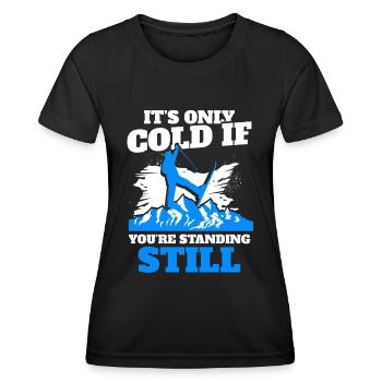 Skiing Ski skiers - Women's Functional T-Shirt - black - Front - AI Model Female 172 light (172cm)