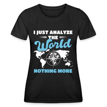 Karte Landkarte Plan Kartografie - Frauen Funktions-T-Shirt - Schwarz - Vorne - AI Model Female 172 light (172cm)