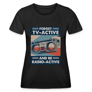 Radio Broadcasting Rundfunk - Women's Functional T-Shirt - black - Front - AI Model Female 172 light (172cm)