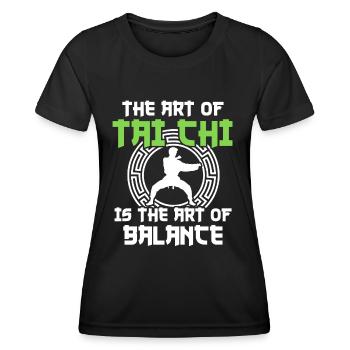 Tai Chi Kampfkunst - Frauen Funktions-T-Shirt - Schwarz - Vorne - AI Model Female 172 light (172cm)