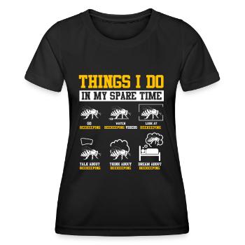 Apiculteur Nid d’abeille Apiculture Abeilles Abeilles - T-shirt sport Femme - noir - Devant - AI Model Female 172 light (172cm)