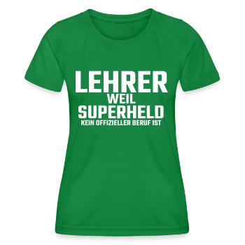 Lehrer - Frauen Funktions-T-Shirt - Kelly Green - Vorne - AI Model Female 172 dark (172cm)
