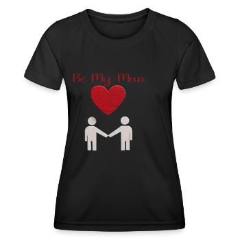 Love Message Silhouette - Women's Functional T-Shirt - black - Front - AI Model Female 172 light (172cm)
