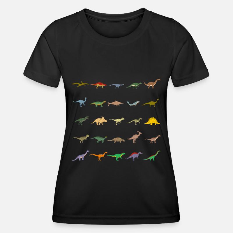 Dinosaur Species - Dino Identification - Women's Functional T-Shirt - black