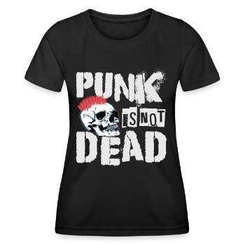 Punk Is Not Dead - Logo Star - Grunge Gothique - Con - T-shirt sport Femme - noir - Devant - AI Model Female 172 light (172cm)