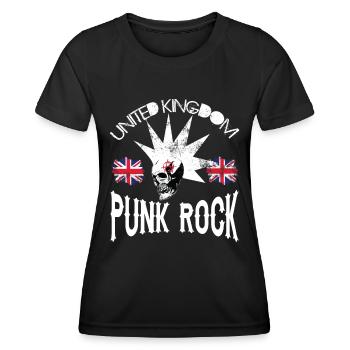 UK - United Kingdom Punkrock - Punk Rock - Women's Functional T-Shirt - black - Front - AI Model Female 172 light (172cm)