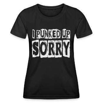 J’ai punk up désolé! - Gothique - Drôle - Concert - Go - T-shirt sport Femme - noir - Devant - AI Model Female 172 light (172cm)