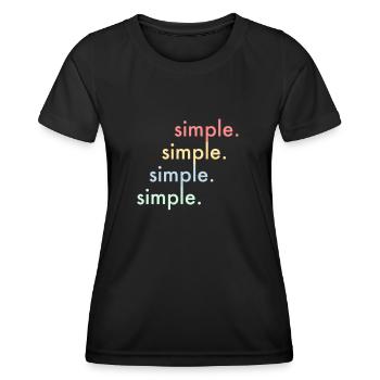 Conception de chemise simple - Simple - T-shirt sport Femme - noir - Devant - AI Model Female 172 light (172cm)