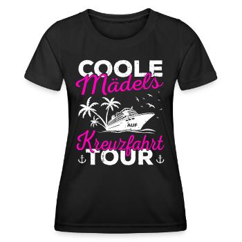 Kreuzfahrt Kreuzfahrtschiff Mädels Urlaub Geschenk - Frauen Funktions-T-Shirt - Schwarz - Vorne - AI Model Female 172 light (172cm)