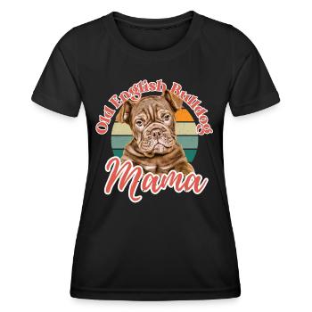 VIEUX BOULEDOGUE ANGLAIS Maman chien chiens bouledogue - T-shirt sport Femme - noir - Devant - AI Model Female 172 light (172cm)