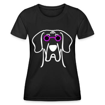 Cool Great Dane avec des lunettes de soleil - T-shirt sport Femme - noir - Devant - AI Model Female 172 light (172cm)