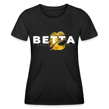 Betta Fish Keeper Aquarienbesitzer - Frauen Funktions-T-Shirt - Schwarz - Vorne - AI Model Female 172 light (172cm)