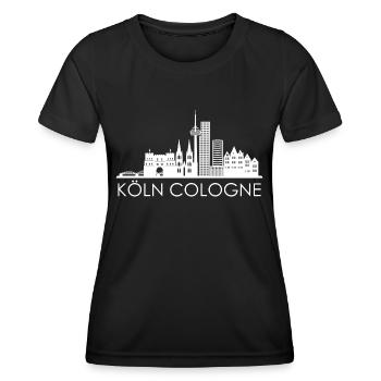 Cologne City Cologne Cathedral City of Cologne Skyline - Women's Functional T-Shirt - black - Front - AI Model Female 172 light (172cm)