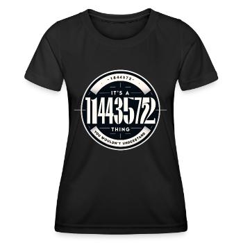 1443572 Exclusive Identity Badge - Women's Functional T-Shirt - black - Front - AI Model Female 172 light (172cm)