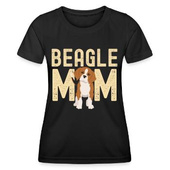 Beagle Mama Chien mignon Beagle kawaii - T-shirt sport Femme - noir - Devant - AI Model Female 172 light (172cm)