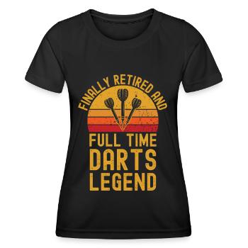 Dart pension rétro vintage - T-shirt sport Femme - noir - Devant - AI Model Female 172 light (172cm)