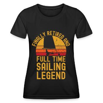 Beach sailing pension retro vintage - Women's Functional T-Shirt - black - Front - AI Model Female 172 light (172cm)