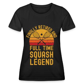 Squash pension retro vintage - Women's Functional T-Shirt - black - Front - AI Model Female 172 light (172cm)