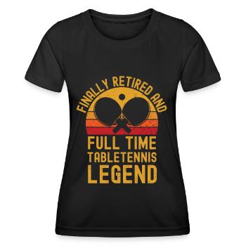 Tennis de table pension rétro vintage - T-shirt sport Femme - noir - Devant - AI Model Female 172 light (172cm)