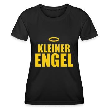 KLEINER ENGEL - HEILIGENSCHEIN - Frauen Funktions-T-Shirt - Schwarz - Vorne - AI Model Female 172 light (172cm)