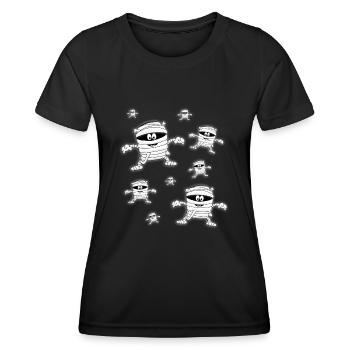 MUMIEN - HALLOWEEN - MUMIE - KIND - KINDER - BABY - Frauen Funktions-T-Shirt - Schwarz - Vorne - AI Model Female 172 light (172cm)
