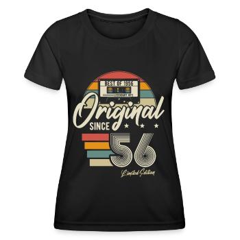 Original Vintage 1956 Vintage Birthday Gift - Women's Functional T-Shirt - black - Front - AI Model Female 172 light (172cm)