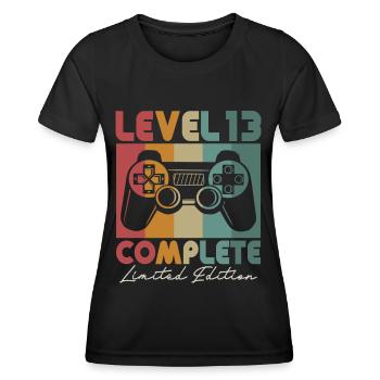 13 Geburtstag Level 13 Geschenk 13 Jahre - Frauen Funktions-T-Shirt - Schwarz - Vorne - AI Model Female 172 light (172cm)