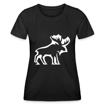 Moose - Women's Functional T-Shirt - black - Front - AI Model Female 172 light (172cm)