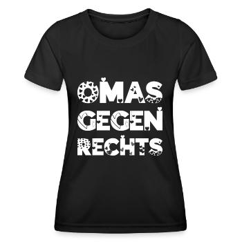 Anti Nazi Spruch - Frauen Funktions-T-Shirt - Schwarz - Vorne - AI Model Female 172 light (172cm)