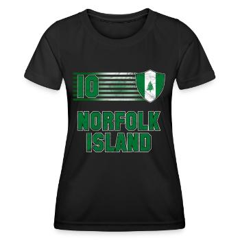 Île Norfolk - T-shirt sport Femme - noir - Devant - AI Model Female 172 light (172cm)