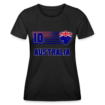 Australien - Frauen Funktions-T-Shirt - Schwarz - Vorne - AI Model Female 172 light (172cm)