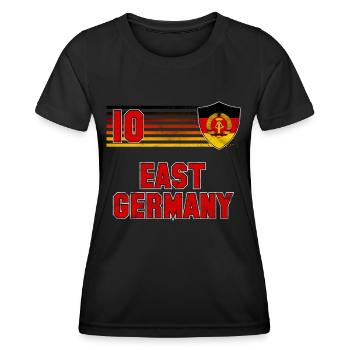 East Germany - Women's Functional T-Shirt - black - Front - AI Model Female 172 light (172cm)