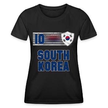 South Korea - Women's Functional T-Shirt - black - Front - AI Model Female 172 light (172cm)