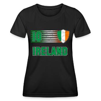 Irland - Frauen Funktions-T-Shirt - Schwarz - Vorne - AI Model Female 172 light (172cm)