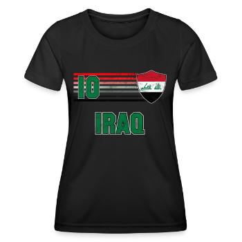 Irak - T-shirt sport Femme - noir - Devant - AI Model Female 172 light (172cm)