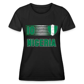 Nigeria - Frauen Funktions-T-Shirt - Schwarz - Vorne - AI Model Female 172 light (172cm)