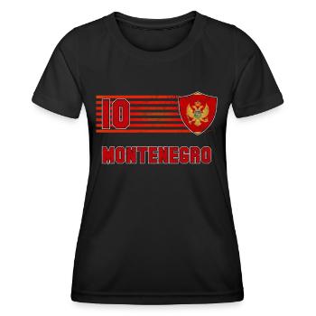 Monténégro - T-shirt sport Femme - noir - Devant - AI Model Female 172 light (172cm)