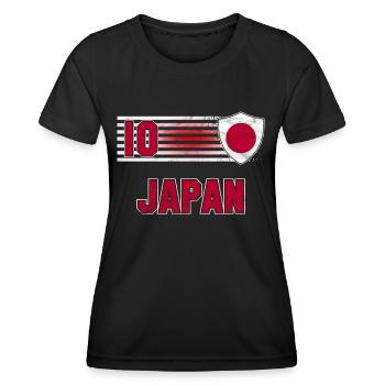 Japon - T-shirt sport Femme - noir - Devant - AI Model Female 172 light (172cm)