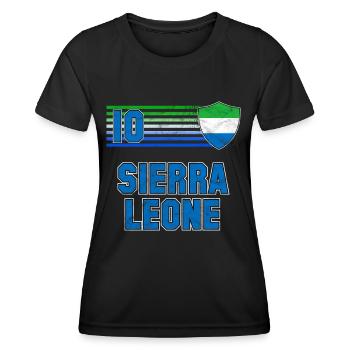 Sierra Leone - Women's Functional T-Shirt - black - Front - AI Model Female 172 light (172cm)