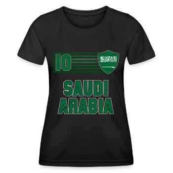 Saudi-Arabien - Frauen Funktions-T-Shirt - Schwarz - Vorne - AI Model Female 172 light (172cm)