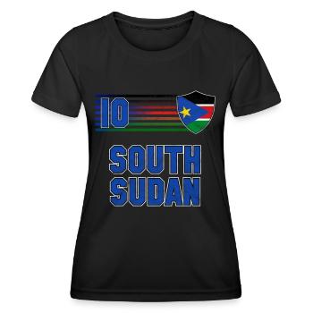 South Sudan - Women's Functional T-Shirt - black - Front - AI Model Female 172 light (172cm)