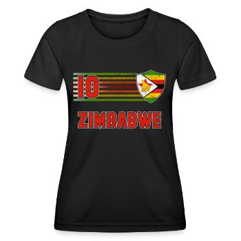 Zimbabwe - T-shirt sport Femme - noir - Devant - AI Model Female 172 light (172cm)