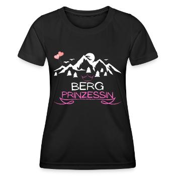 Berg Prinzessin Berg Mädel Outdoor Hobby Geschenk - Frauen Funktions-T-Shirt - Schwarz - Vorne - AI Model Female 172 light (172cm)