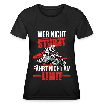 Quad Quadfahrer atv Quadbike Quad Spruch Sportquad - Frauen Funktions-T-Shirt - Schwarz - Vorne - AI Model Female 172 light (172cm)