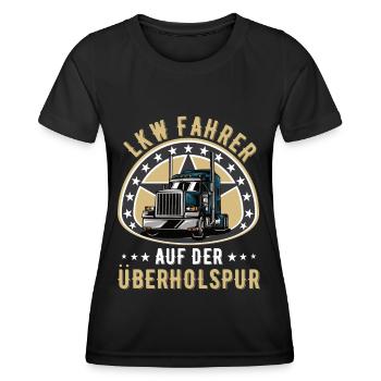 Lkw Trucker Truck Lkw-fahrer Fernfahrer lkw fahrer - Frauen Funktions-T-Shirt - Schwarz - Vorne - AI Model Female 172 light (172cm)