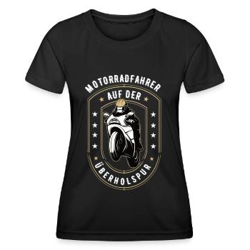 Motorrad Biker Motorradfahrer bike Rennmotorrad - Frauen Funktions-T-Shirt - Schwarz - Vorne - AI Model Female 172 light (172cm)